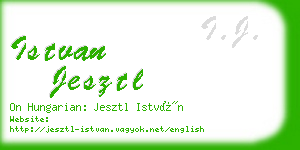 istvan jesztl business card